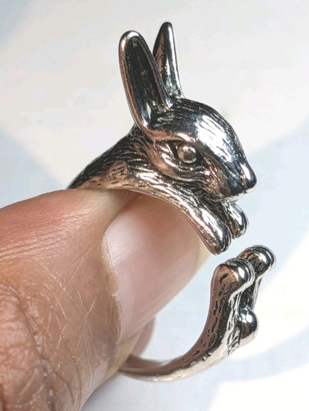 Retro Rabbit Shaped Adjustable Ring Open Ring Fashion Stereoscopic Unisex